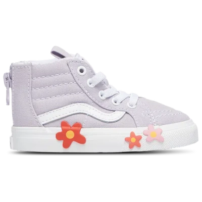 Vans Kids' Girls   Sk8 Hi Zip Flower In Purple