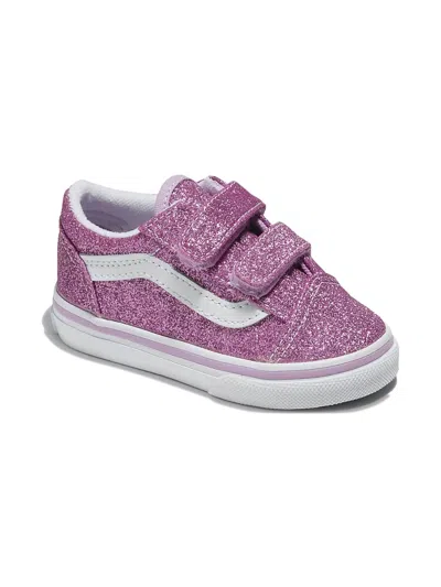 Vans Babies' Glitter Strap Trainers In Pink