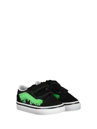 Vans Glow Slime Mini Sneakers For Kids In Black