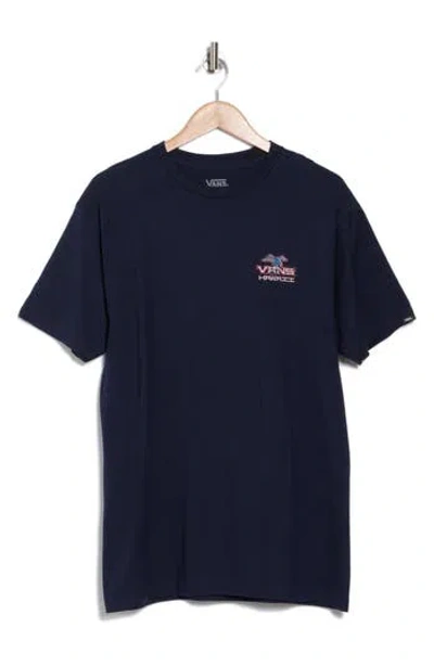 Vans Good Morning Hawaii Cotton Graphic T-shirt In Navy