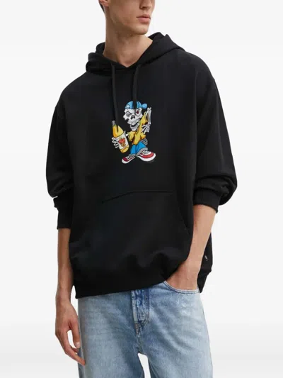 Vans Graphic-print Cotton Hoodie In Black