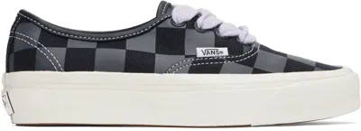 Vans Gray & Black Lx Authentic 44 Sneakers In Checkerboard Tap Sho