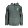 Vans Green Fleece Hooded Sweatshirt With Logo Print In Green