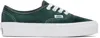 Vans Green Premium Authentic 44 Suede Sneakers In Pig Suede Scarab