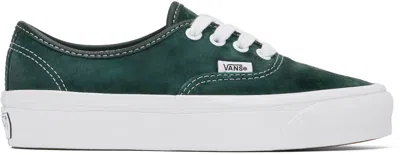 Vans Green Premium Authentic 44 Suede Sneakers In Pig Suede Scarab