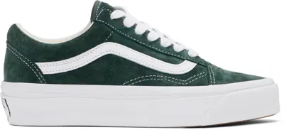 Vans Green Premium Old Skool Sneakers In Pig Suede Scarab