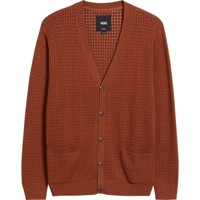 Vans Griffin Cotton Pointelle Cardigan In Tortoise Shell