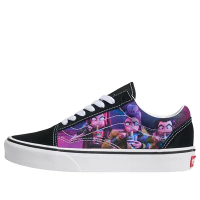 Vans (gs)  X Kpop Demon Hunters Old Skool 'black Purple' In Animal Print