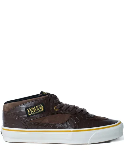 Vans Half Cab 33 Vibram Croc-embossed Sneakers In Brown
