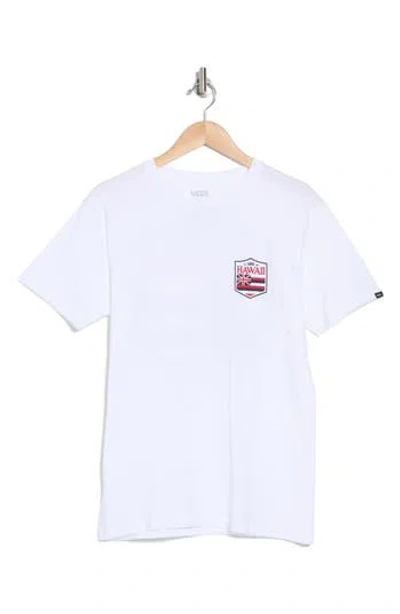 Vans Hawaii Flag Cotton Graphic T-shirt In White