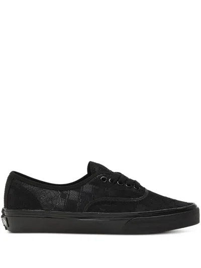 Vans Heritage Checkered Lace Authentic Sneakers In Black