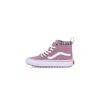 Vans High Shoe Girl Sk8-hi Mte-1 Plaid Lilas In Pink