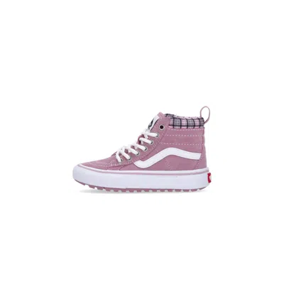 Vans Kids' High Shoe Girl Sk8-hi Mte-1 Plaid Lilas In Pink
