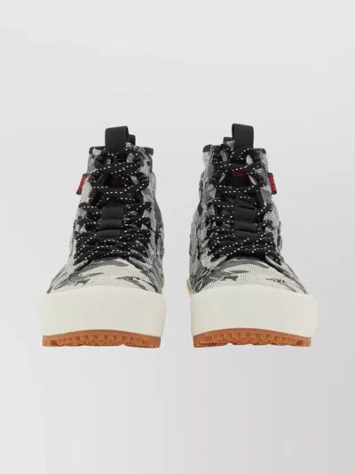 VANS HIGH-TOP LACE-UP SNEAKERS WAFFLE SOLE