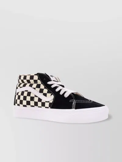 VANS HIGH-TOP SNEAKERS CANVAS CHECKERED PATTERN