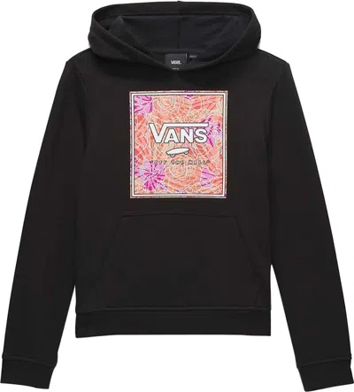 Vans Kids' Hoodie Girls Black Cotton Rose Camo Box Kangaroo Pocket Pullover Gbo252