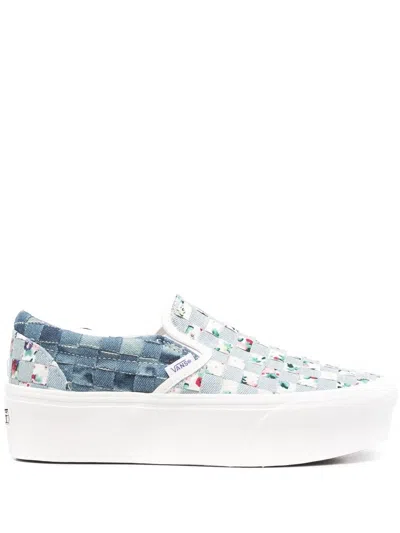 Vans Interwoven Floral-design Sneakers In Blue