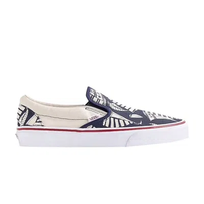 Pre-owned Vans J. Crew X Classic Slip-on 'sailboats' In Blue