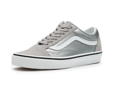 Vans J Old Skooltm (big Kid) Kids Shoes Metallic Silver : 5.5 Big Kid M, Suede/canvas
