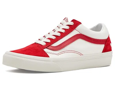 Vans J Old Skooltm (big Kid) Kids Shoes Red Hot Valentines Racing Red/true White : 5 Big Kid M, Suede/can