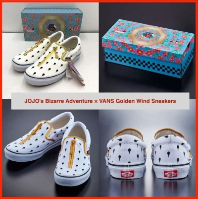 Pre-owned Vans Jojo's Bizarre Adventure Golden Wind ×  Sneakers Bucciarati Us 9 In White