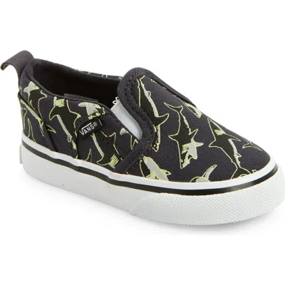 Vans Kids' Asher Slip-on Sneaker In Sea Creature Glow Nine Iron