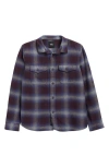 Vans Kids' Bixby Plaid Flannbel Button-up Shirt In Blue