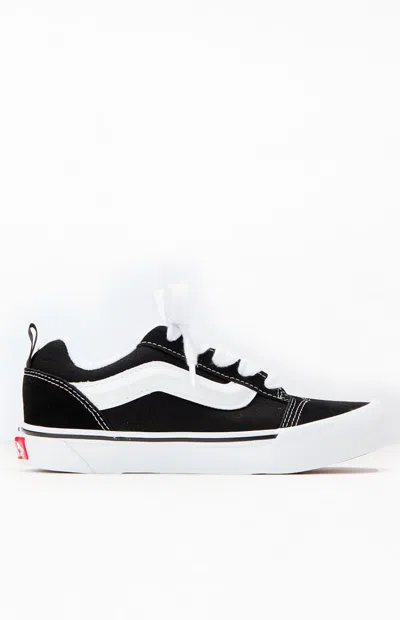 Vans Kids Black & White Knu Skool Shoes In Black/white In Multi