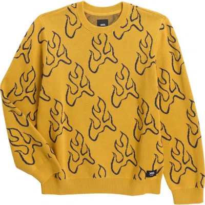 Vans Kids' Blaze Crewneck Sweater In Harvest Gold