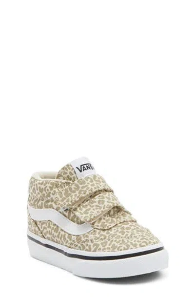 Vans Kids' Brooklyn Mid V Leather Sneaker In Neutral