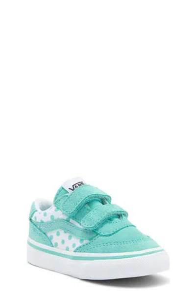 Vans Kids' Brooklyn Sneaker In Polka Dots Pool Blue