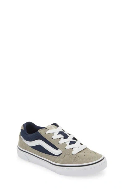 Vans Kids' Caldrone Sneaker In Suede/ Mesh Grey/ Blue