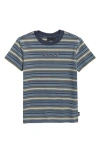 Vans Kids' Cameron Stripe Cotton T-shirt In Gray