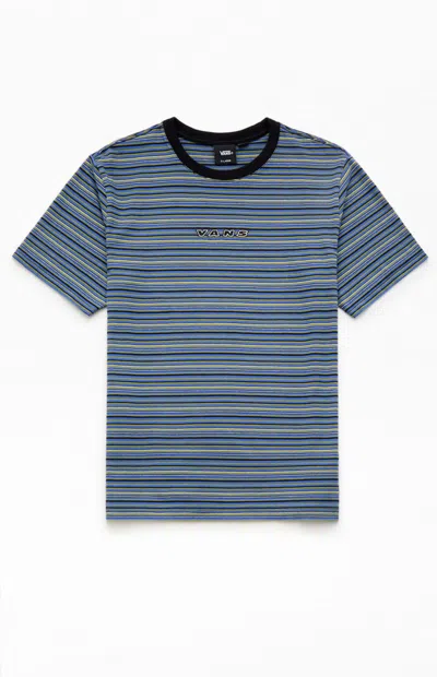 Vans Kids Cameron Striped Knit T-shirt In Black/blue