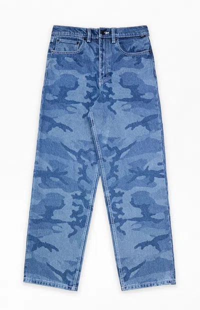 Vans Kids Check-5 Camo Loose Jeans In Indigo In Purple