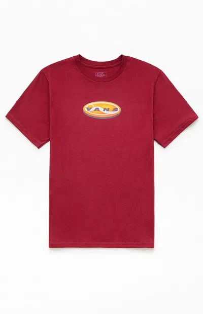 Vans Kids Chrome Finish Logo T-shirt In Red