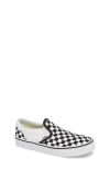 Vans Classic Checkerboard Slip-on In Black/true White