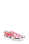 Vans Kids' Classic Slip-on Sneaker In Pink Theory Checkerboard