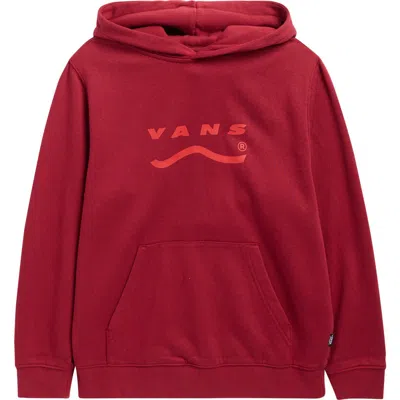 Vans Kids' Determined Logo Pullover Hoodie In Burgundy