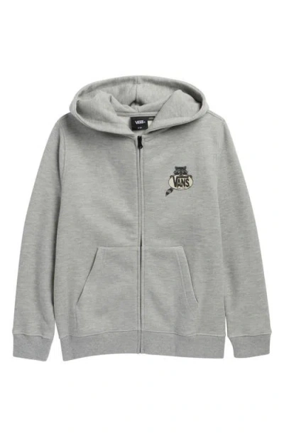 Vans Kids' Dumpster Racoon Zip Hoodie In Gray