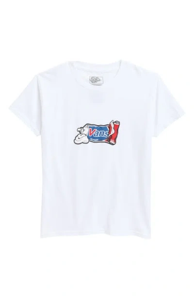 Vans Kids' Fresh Logo Cotton Graphic T-shirt In White