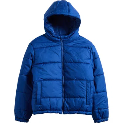 Vans Kids' Hillgate Cropped Puffer Jacket In Blue