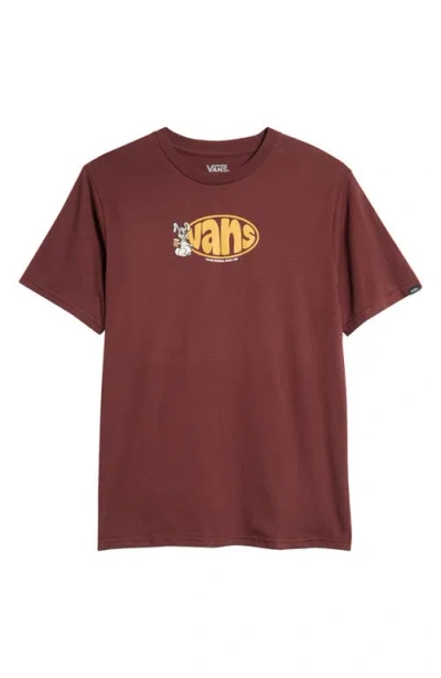 Vans Kids' Hopper Bitter Chocolate Cotton Graphic T-shirt