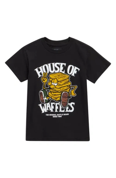 Vans Kids' House Of Waffles Graphic T-shirt In Black