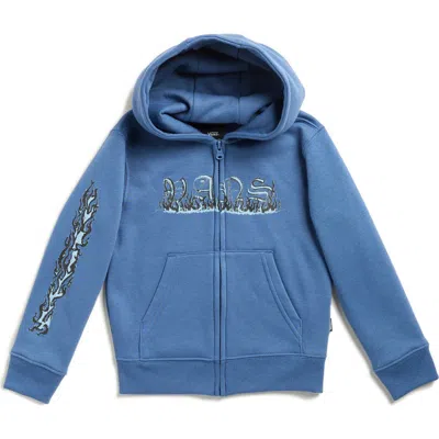 Vans Kids' Inferno Zip-up Graphic Hoodie In Blue