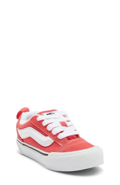 Vans Kids' Knu School Suede Low Top Sneaker In Red