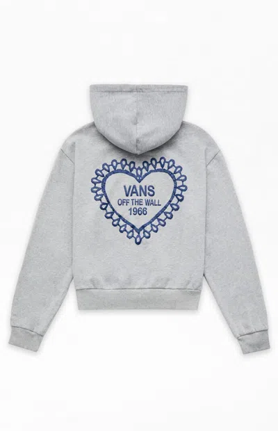 Vans Kids Lacey Days Full Zip Hoodie In Heather Grey In Gray