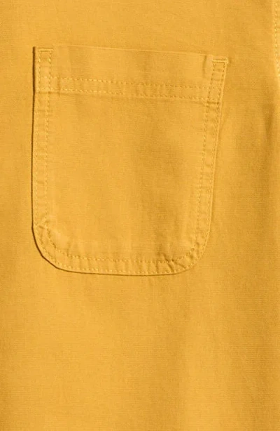 Vans Kids' Lawson Short Sleeve Cotton & Linen Button-up Shirt In Harvest Gold
