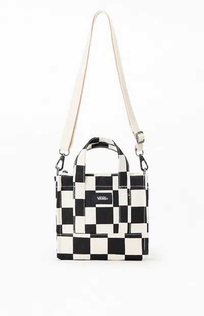 Vans Kids Lil Pergs Checkerboard Tote Bag In Black/cream In Multi