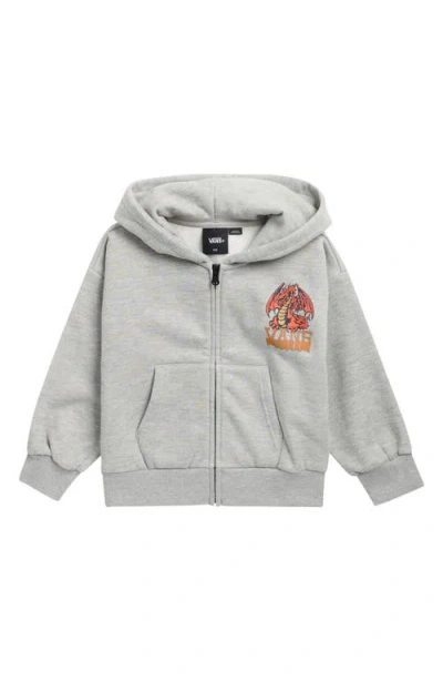 Vans Kids' Living Legend Zip Hoodie In Gray